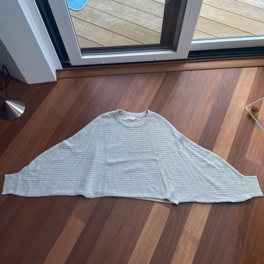 Oversized Drop Shoulder Crop Sweater